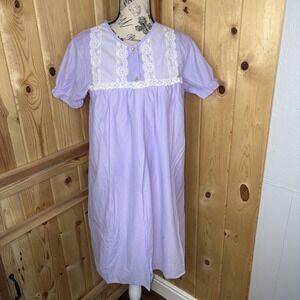 Vintage Union Tag Purple Glencraft Lingerie Nightgown Set Medium  Peignoir